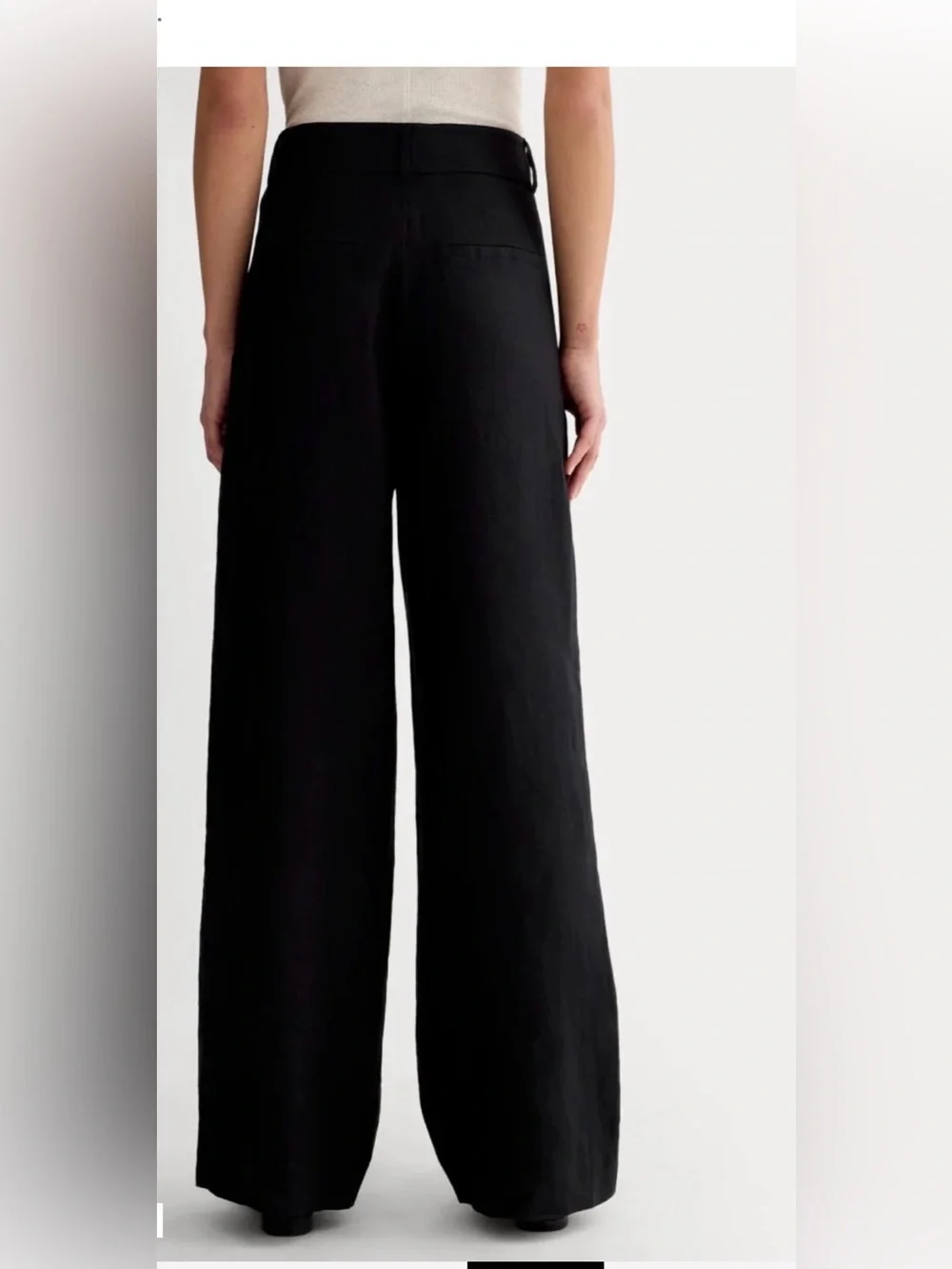 EVERLANE The Linen Way-High Drape Pant 100% European Flax , size 6